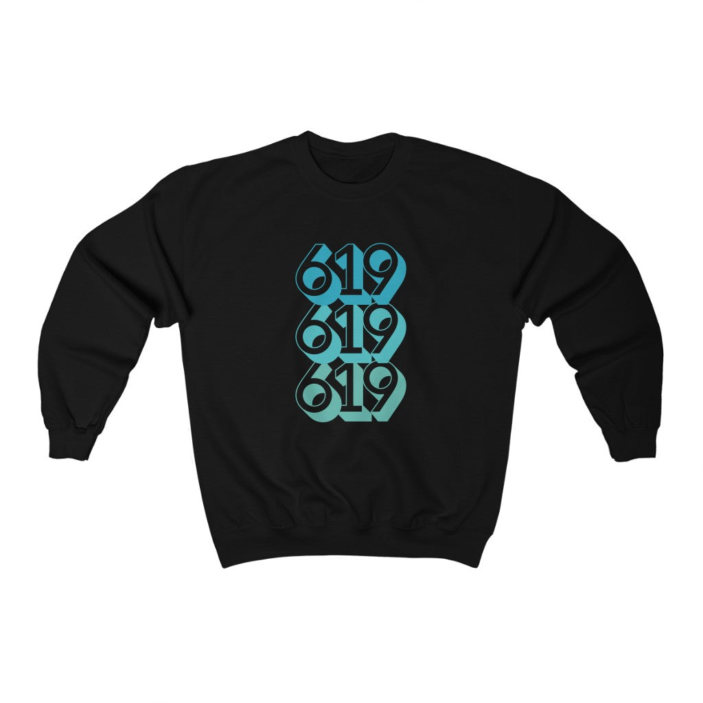 619 Sweatshirt | Teal San Diego Area Code Sweater