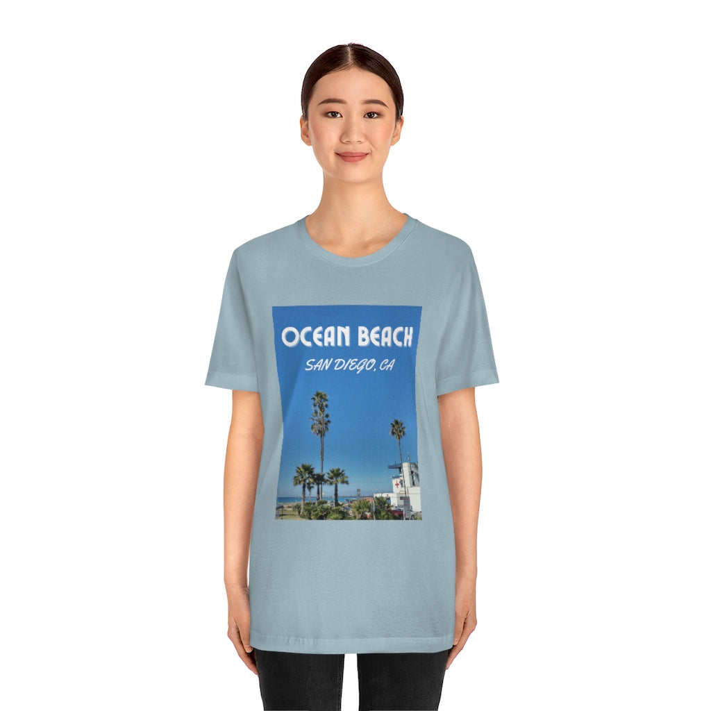 Ocean Beach T-shirt, San Diego CA Unisex Jersey Tee