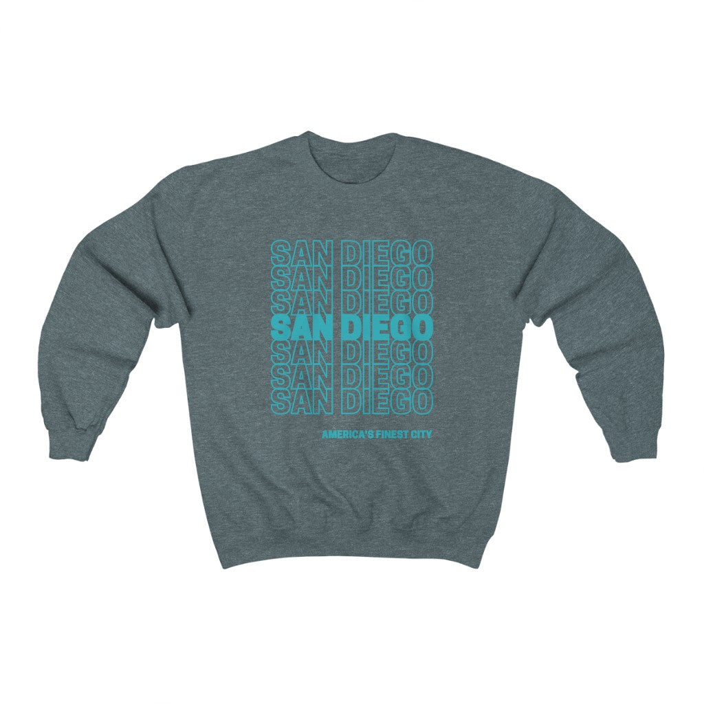 San Diego "Thank You" Sweatshirt (Teal)