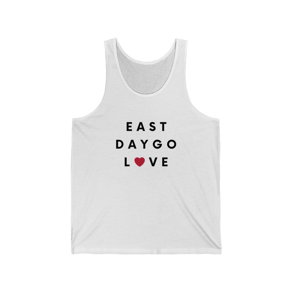 East Daygo Love Tank Top, San Diego Sleeveless T-Shirt (Unisex) (Multiple Colors Avail)