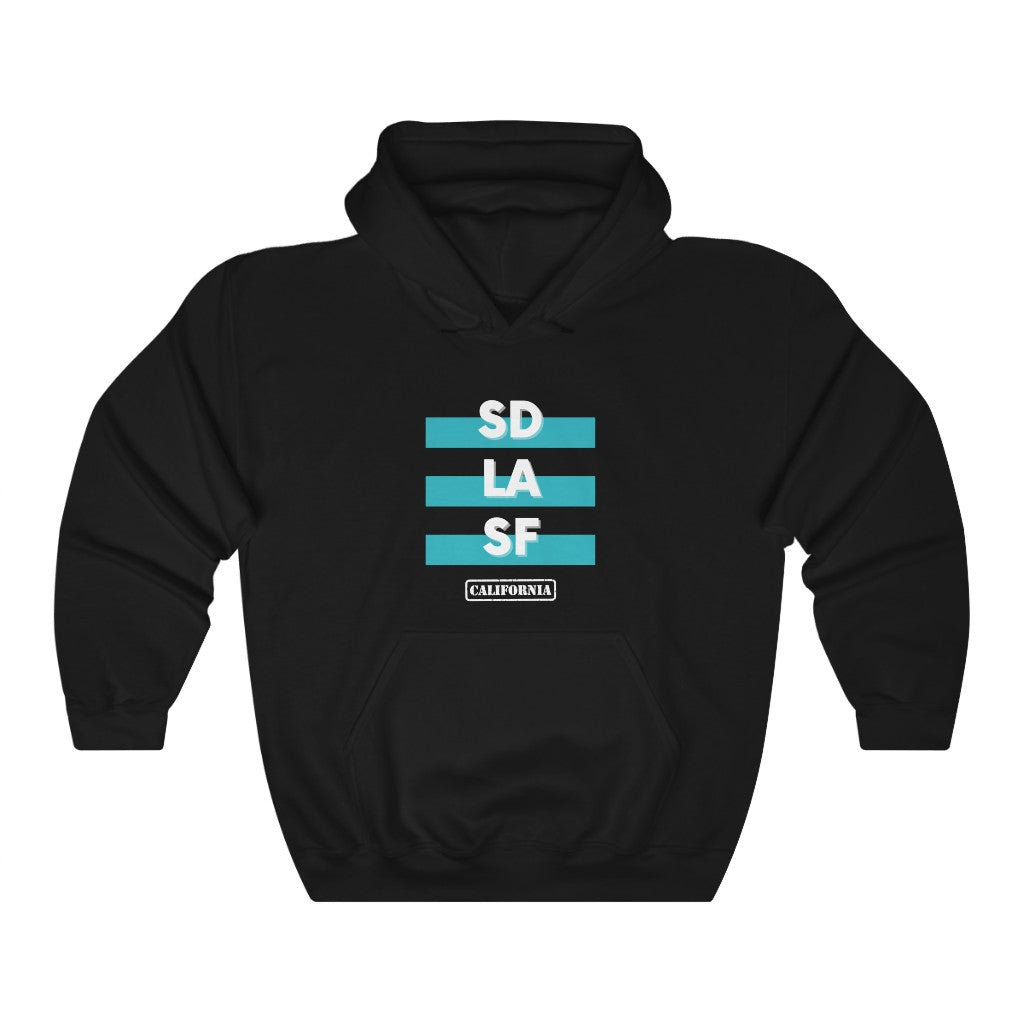 SD LA SF California Hoodie (Teal)