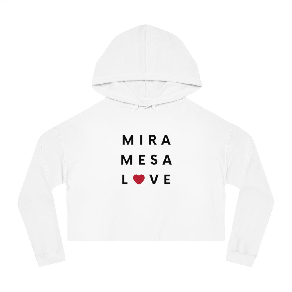 Mira Mesa Love Women's Cropped Hoodie, SD Hooded Sweatshirt