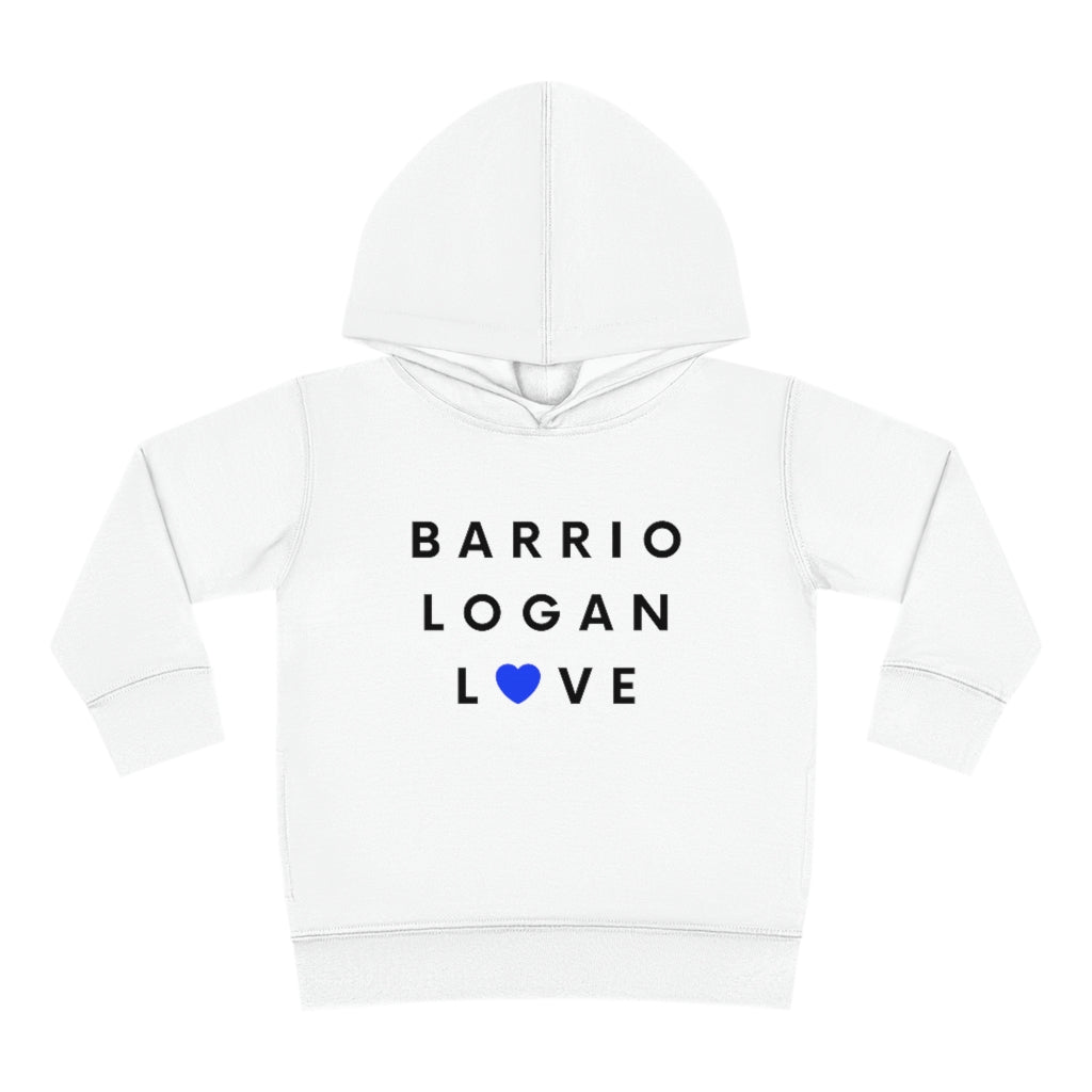 Barrio Logan Love Toddler Hoodie, Kid's Pullover Fleece Hooded Sweater (Blue Heart)