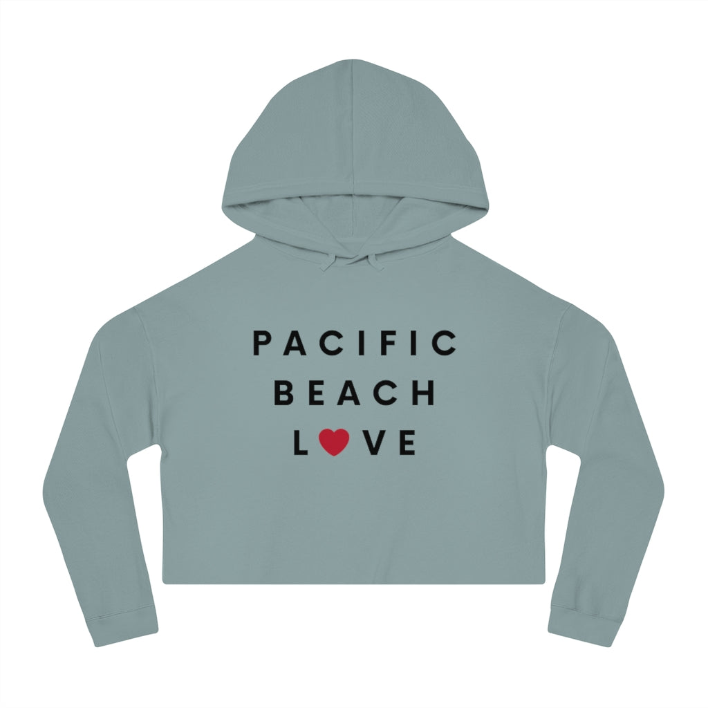 Pacific Beach Love Cropped Hoodie, SD Hooded Sweatshirt