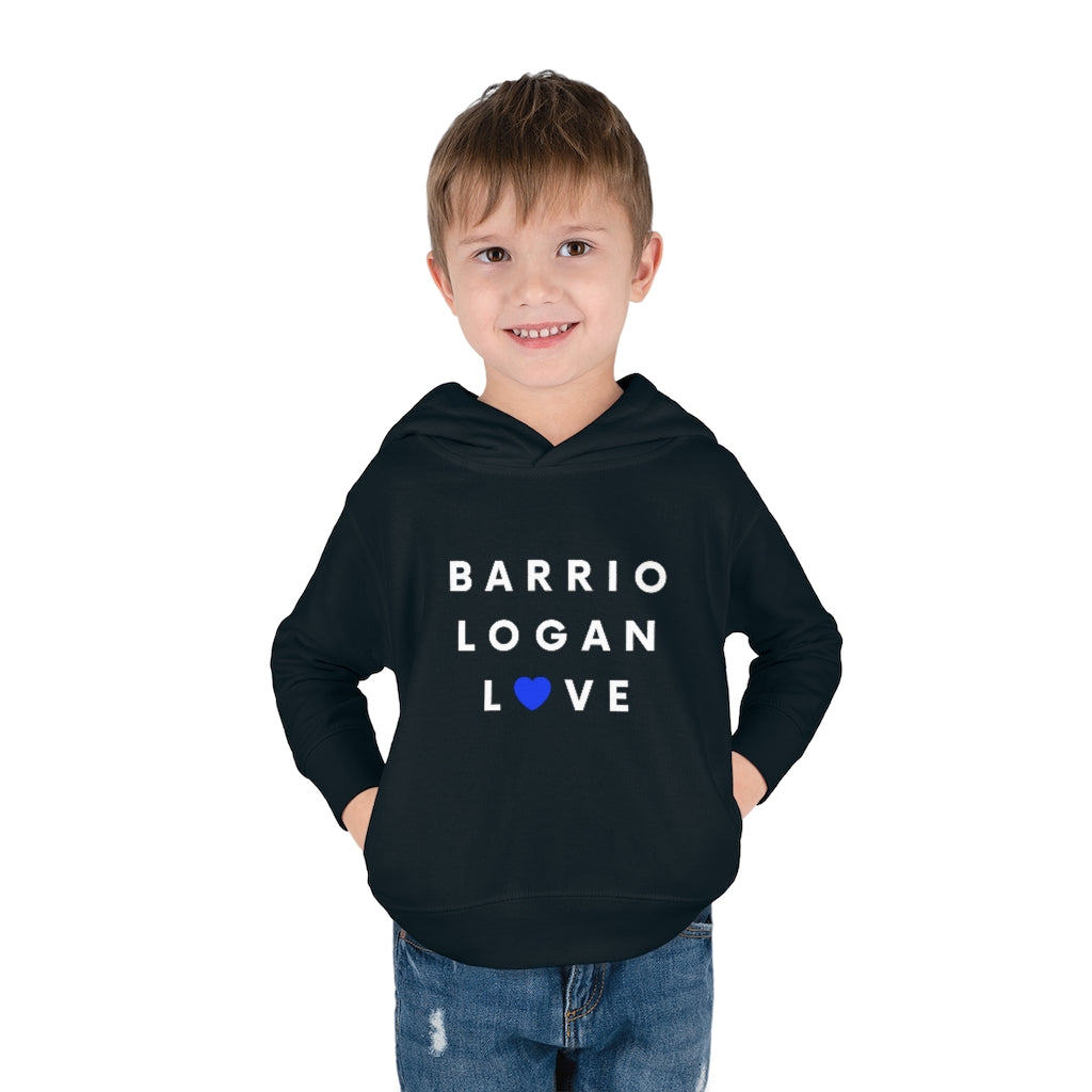 Barrio Logan Love Toddler Hoodie, Kid's Pullover Fleece Hooded Sweater (Blue Heart)