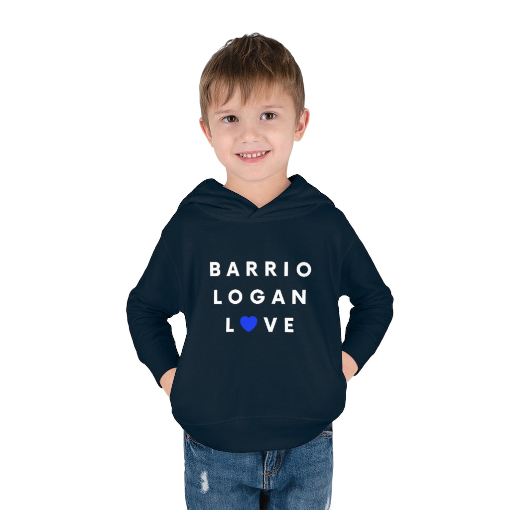 Barrio Logan Love Toddler Hoodie, Kid's Pullover Fleece Hooded Sweater (Blue Heart)