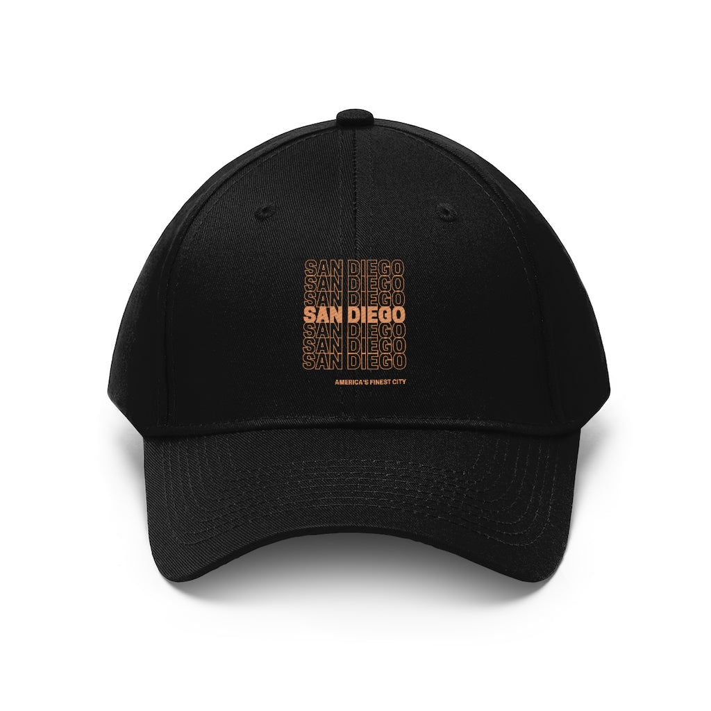 "Thank You" San Diego Twill Hat (Orange)