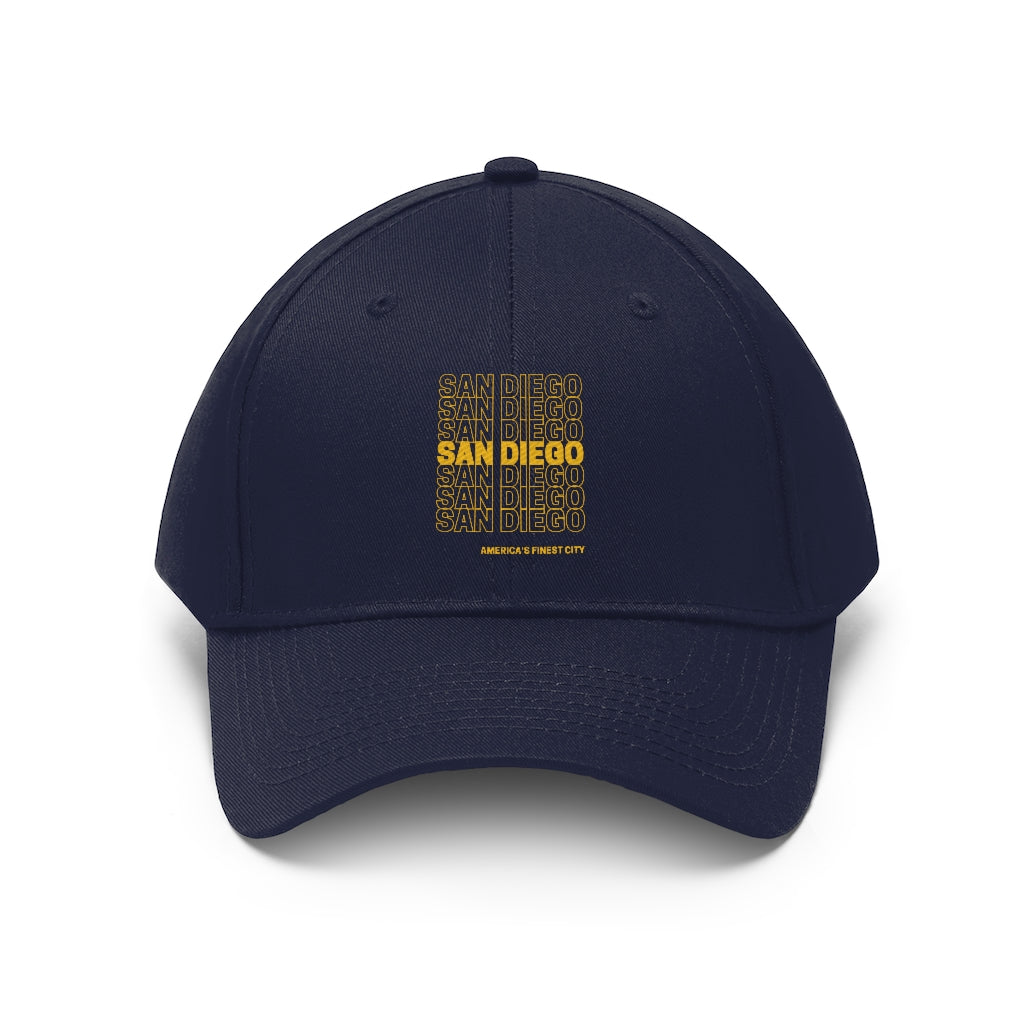 San Diego Twill Hat, America's Finest City Cap (Unisex)