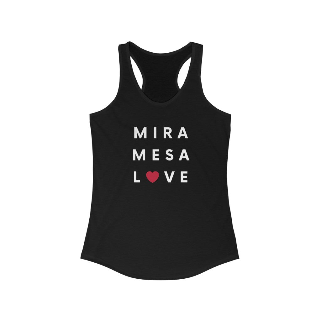 Mira Mesa Love Women's Racerback Tank Top, SD Sleeveless Shirt