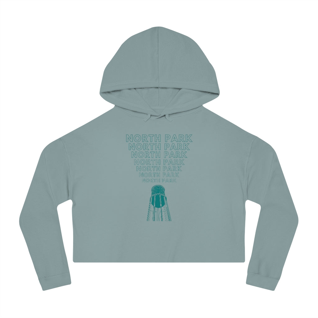 "Yell North Park" Water Tower Cropped Hoodie