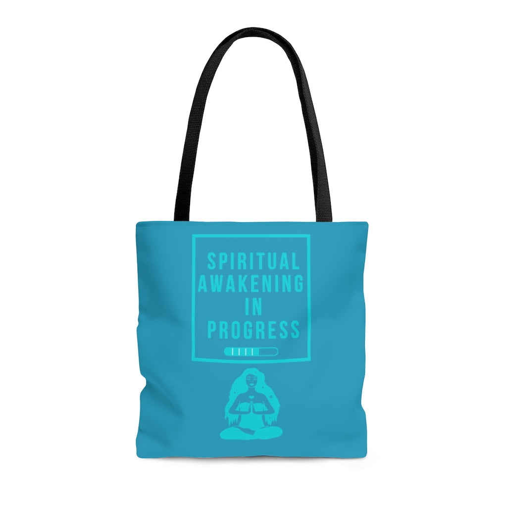 Copy of Spiritual Awakening Turquoise Tote Bag