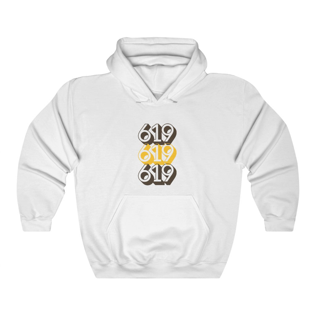 619 Hoodie | San Diego Brown and Gold Sweatshirt