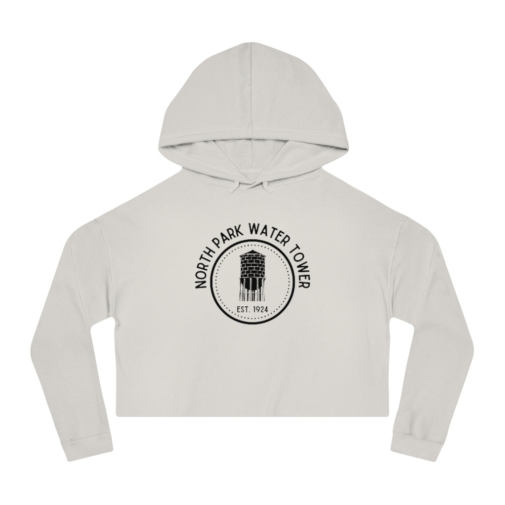 North Park Water Tower Est. Cropped Hoodie, SD Women's Hooded Sweatshirt