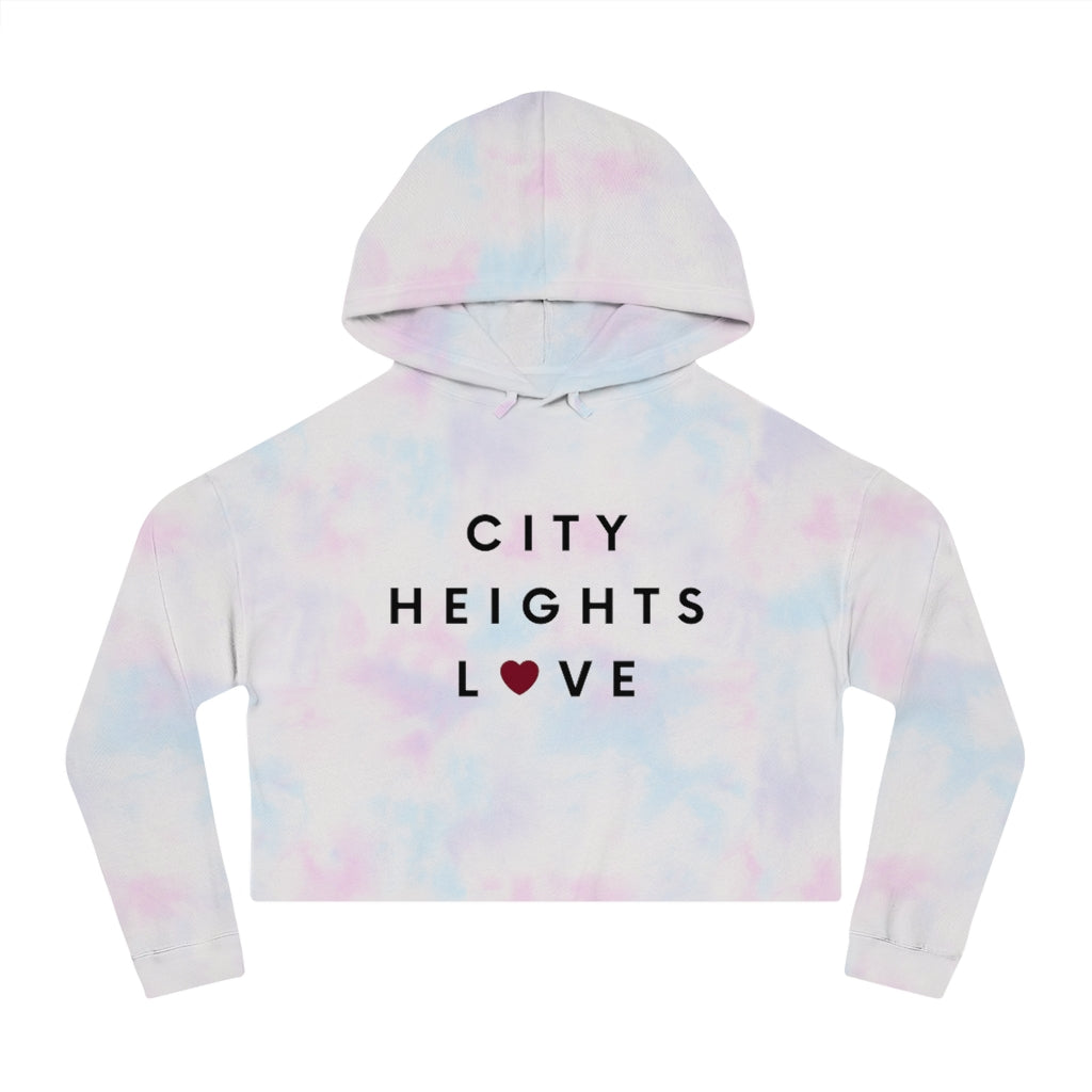 City Heights Love Women's Cropped Hoodie, SD Hooded Sweatshirt