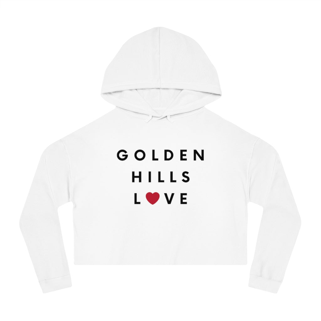 Golden Hills Love Cropped Top Women's Hoodie