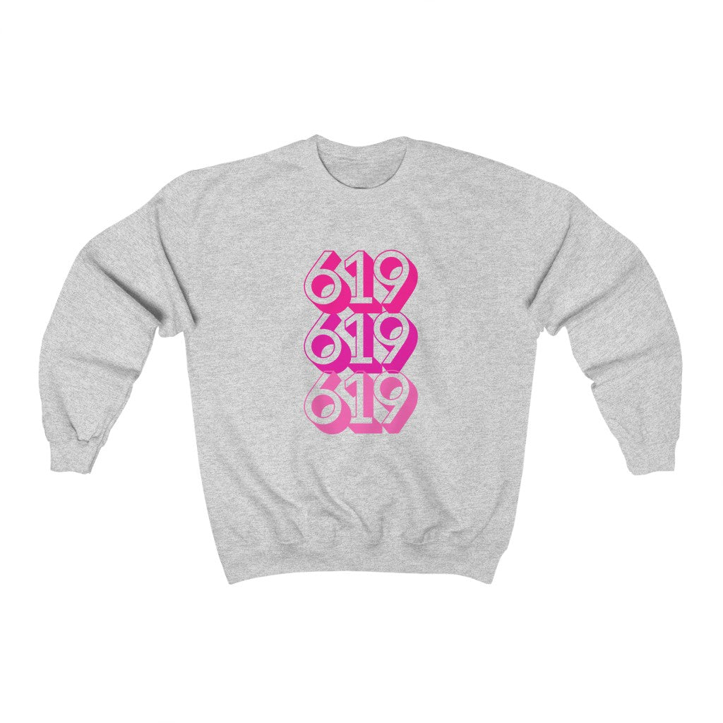 619 Sweatshirt | Pink San Diego Area Code Sweater