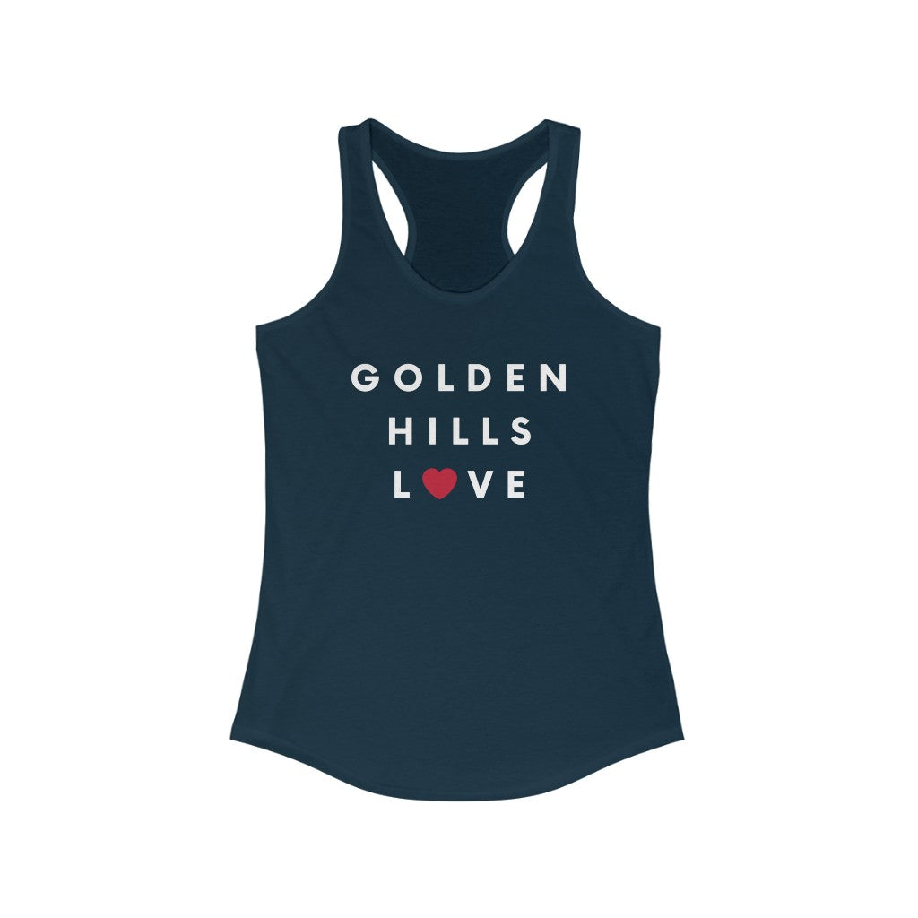 Golden Hills Love Women's Racerback Tank Top