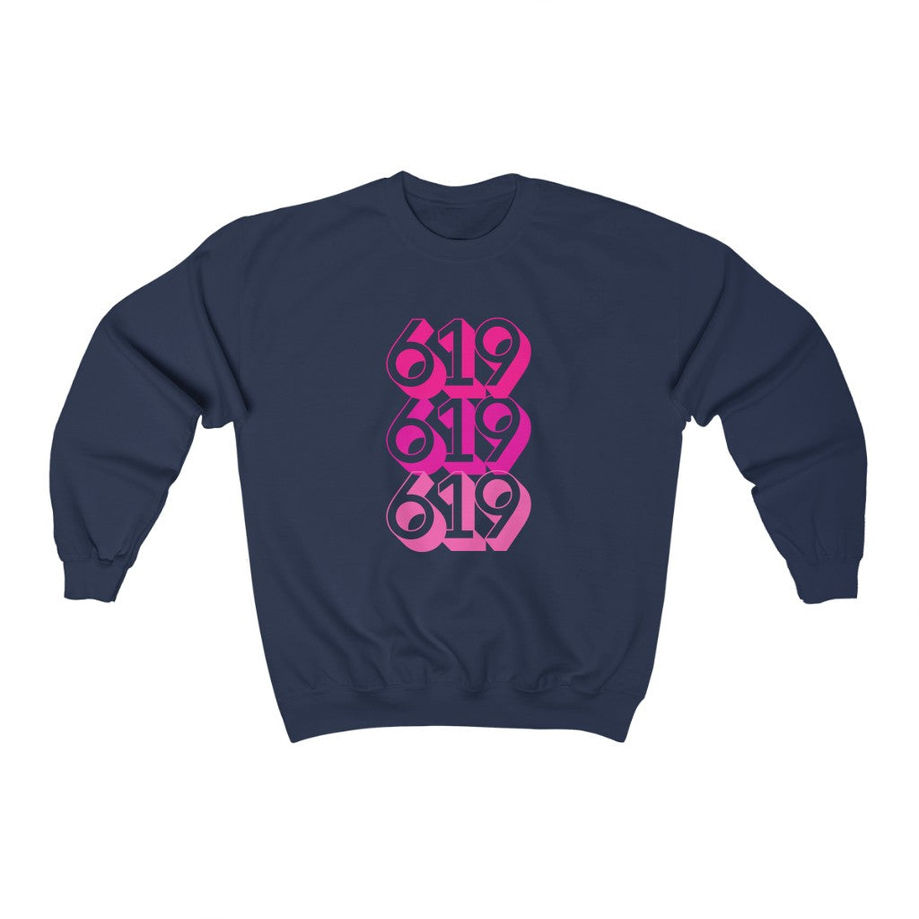 619 Sweatshirt | Pink San Diego Area Code Sweater