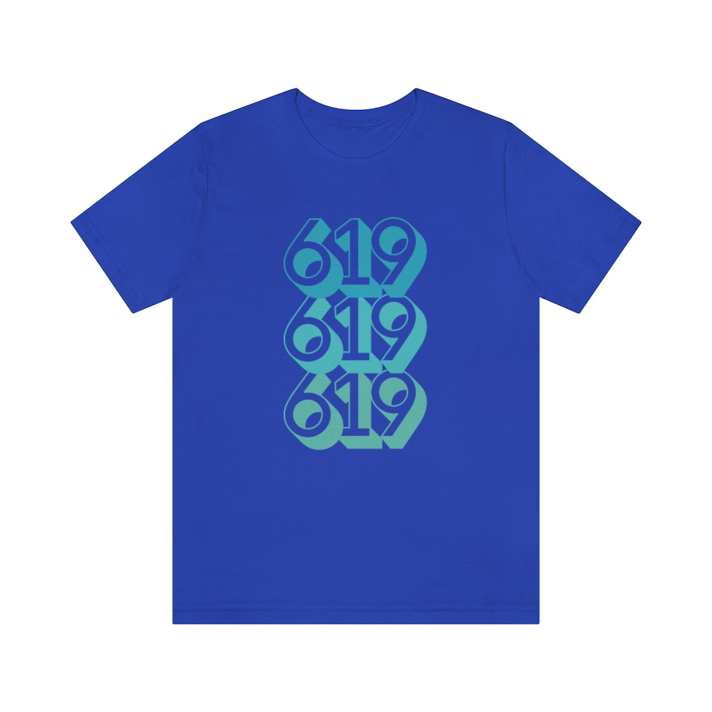 619 Tee | Teal San Diego Area Code T-Shirt