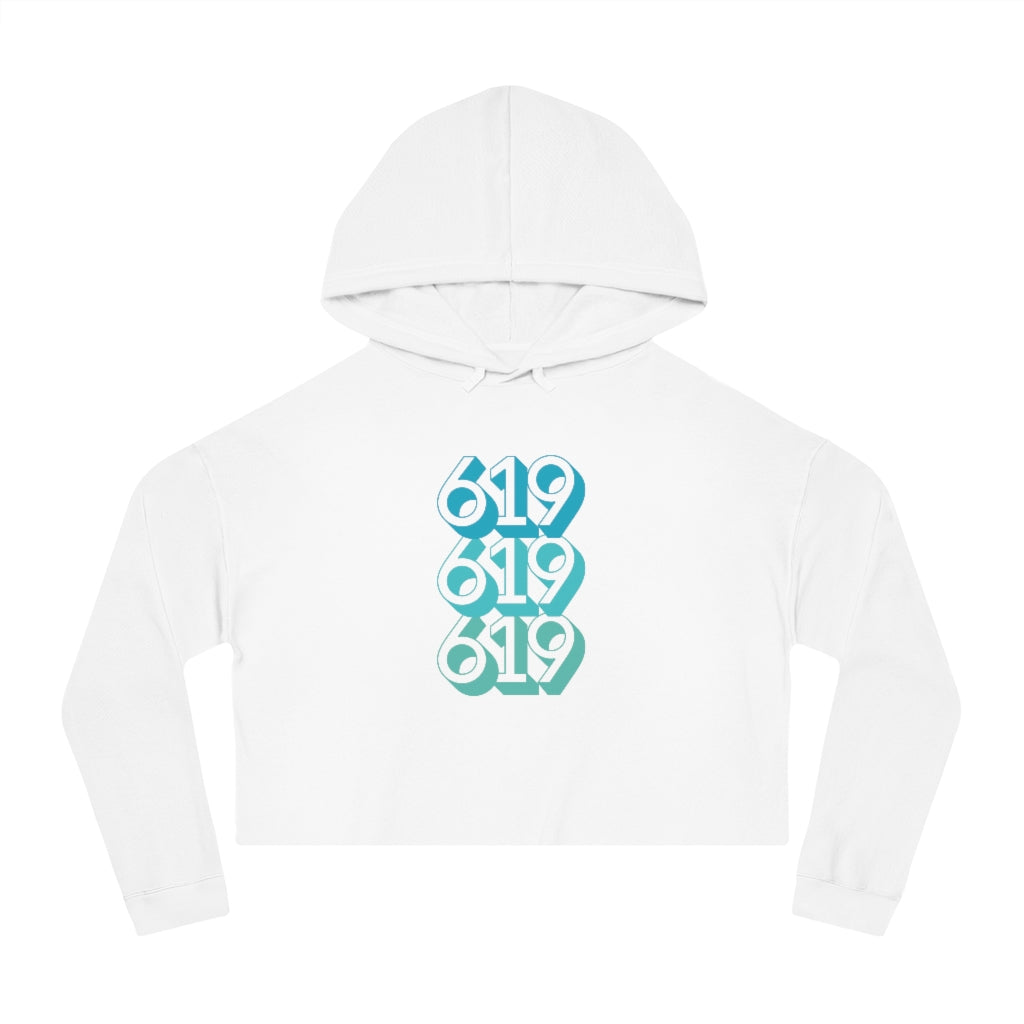 619 Cropped Women's Hoodie | San Diego Teal Sweatshirt