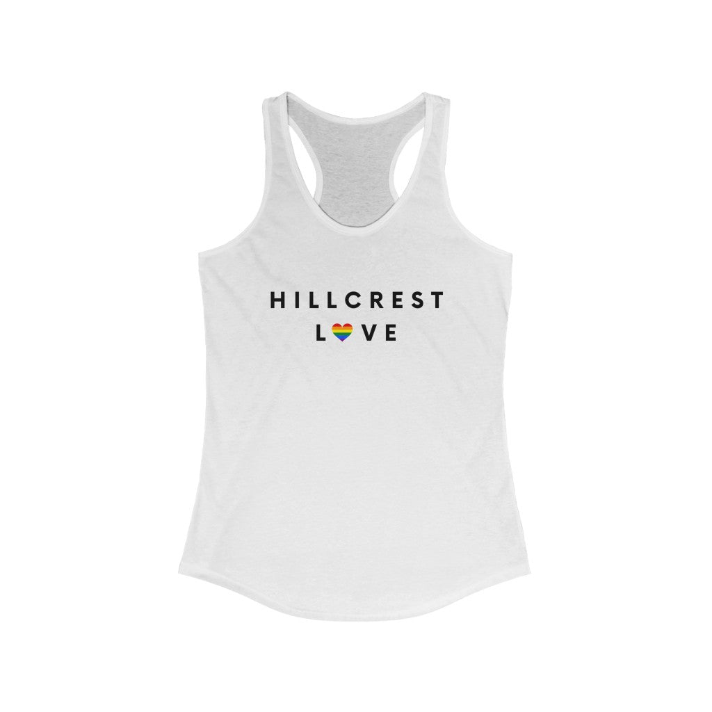 Hillcrest Love Women's Racerback Tank Top, San Diego Sleeveless T-Shirt (Multiple Colors Avail)