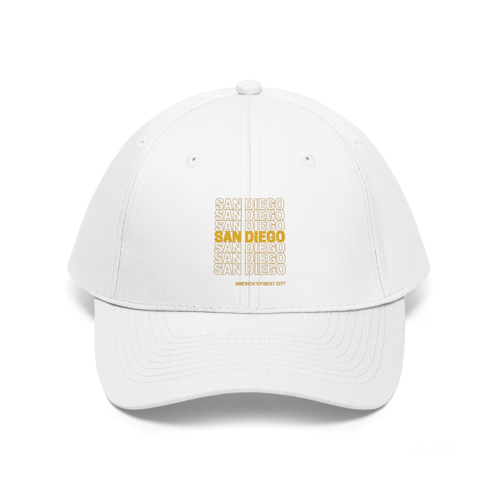 San Diego Twill Hat, America's Finest City Cap (Unisex)