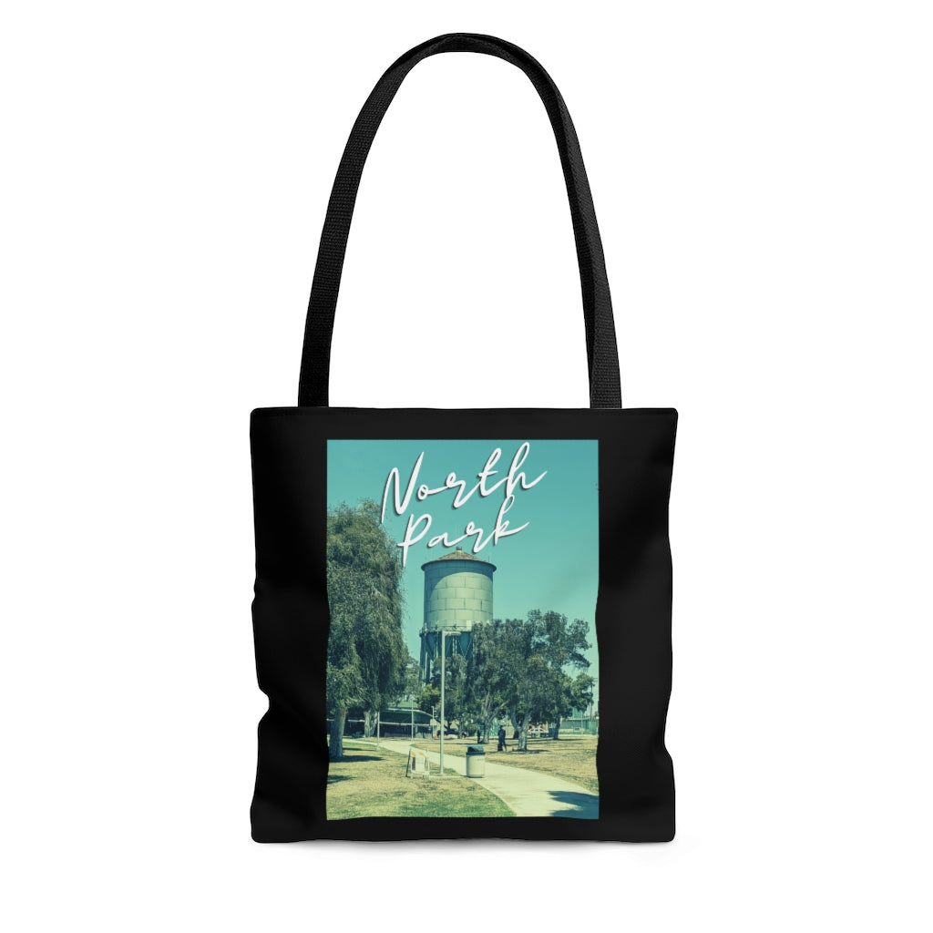 North Park Water Tower Tote Bag (Black)