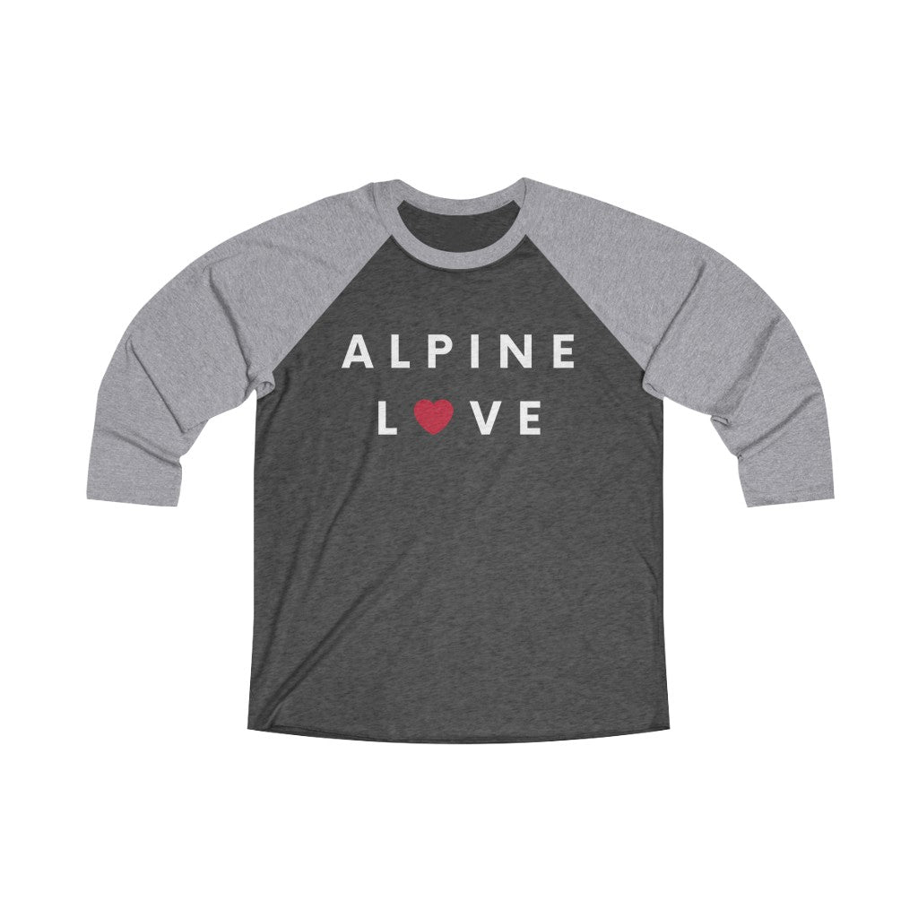 Alpine Love 3/4 Sleeve Baseball Tee (Unisex)