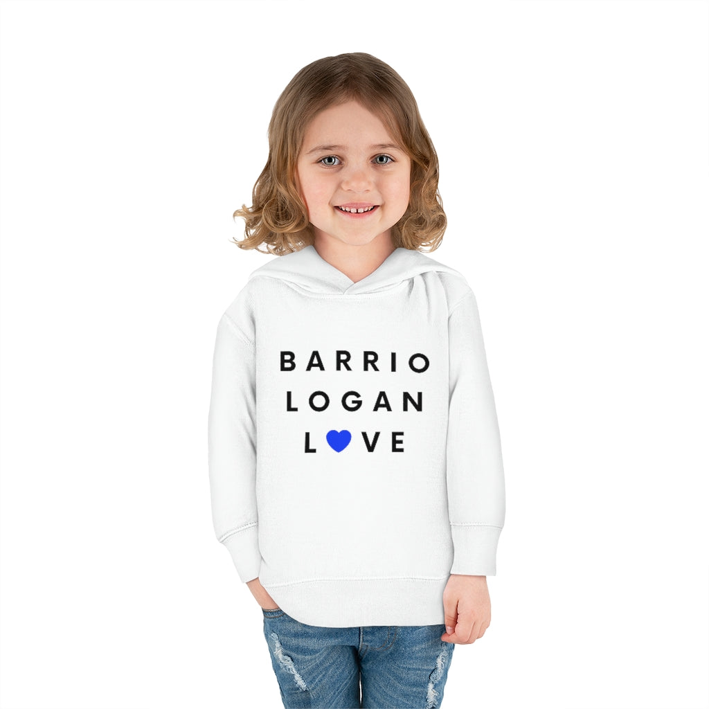 Barrio Logan Love Toddler Hoodie, Kid's Pullover Fleece Hooded Sweater (Blue Heart)