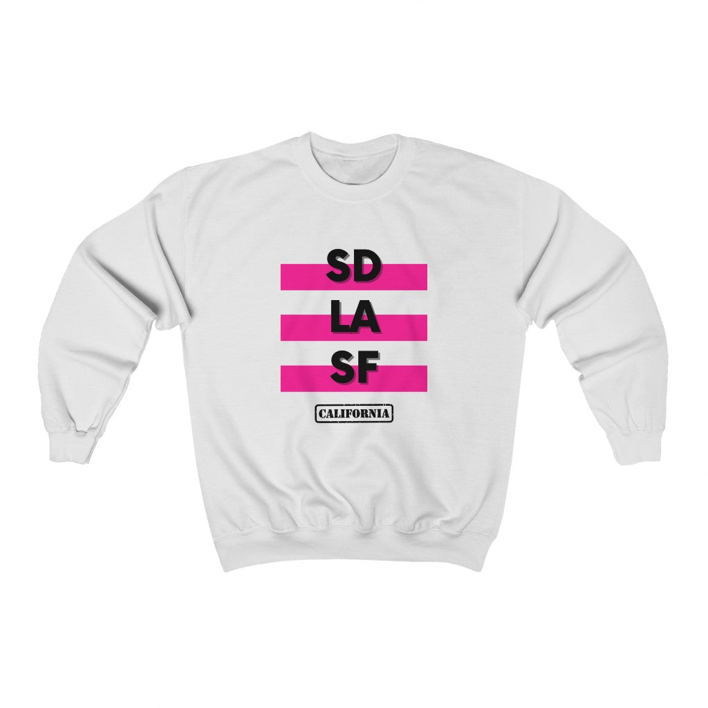 SD LA SF California Sweatshirt (Pink)