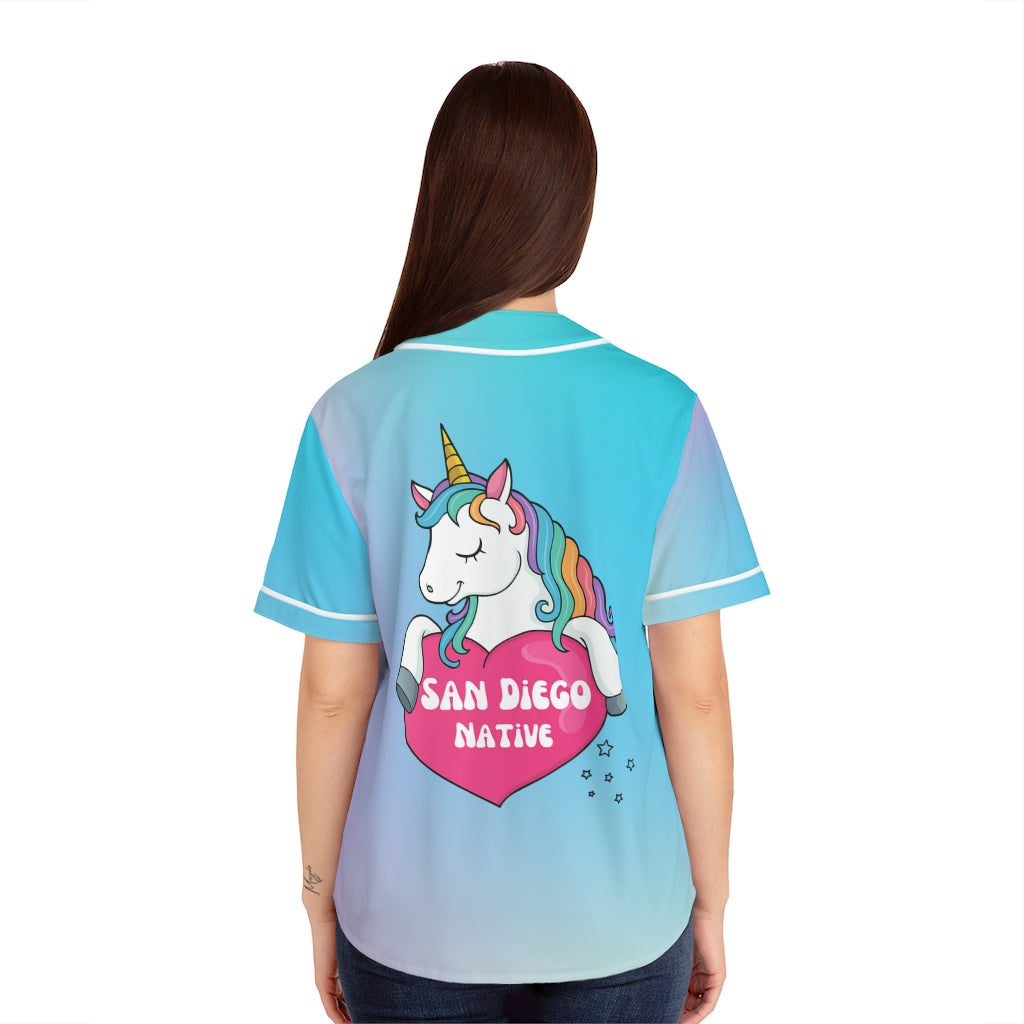 San Diego Native Unicorn Women's Baseball Jersey