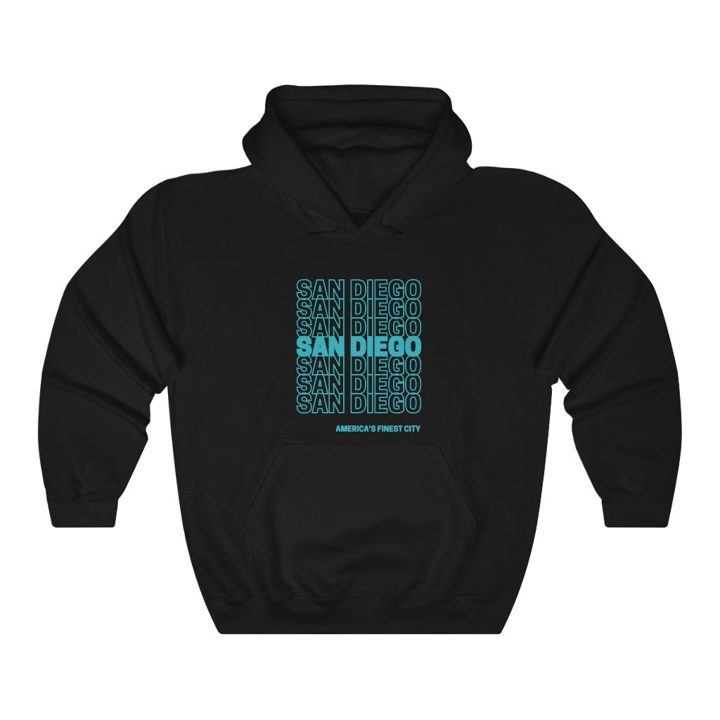 San Diego  "Thank You" Hoodie (Teal)