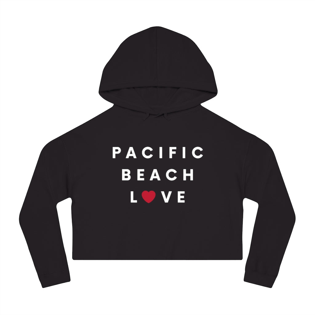 Pacific Beach Love Cropped Hoodie, SD Hooded Sweatshirt