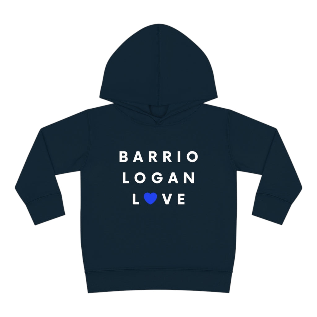 Barrio Logan Love Toddler Hoodie, Kid's Pullover Fleece Hooded Sweater (Blue Heart)