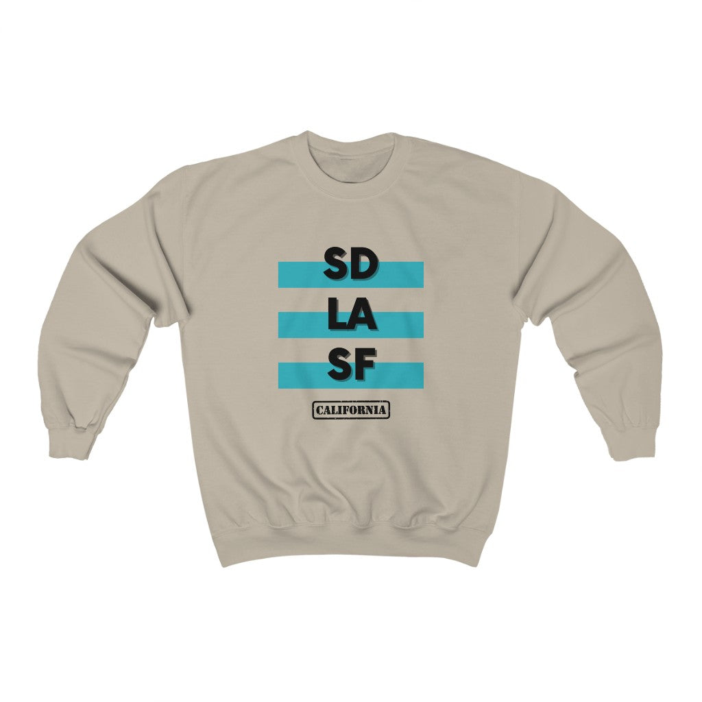 SD LA SF California Sweatshirt (Teal)