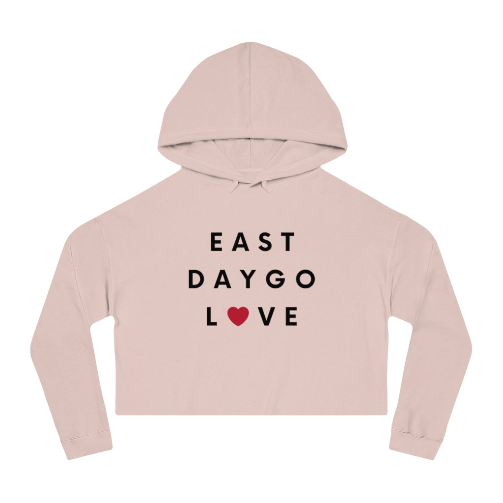 East Daygo Love Cropped Hoodie, Women's Hooded Sweatshirt