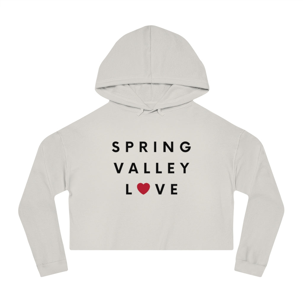 Spring Valley Love Cropped Hoodie, Women's Hooded Sweatshirt