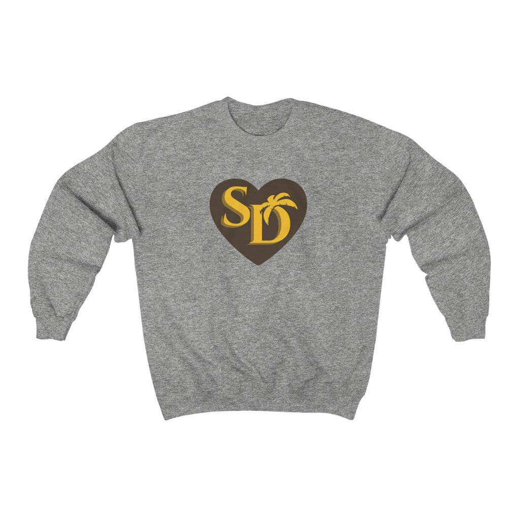 I Heart SD Brown and Gold Sweatshirt