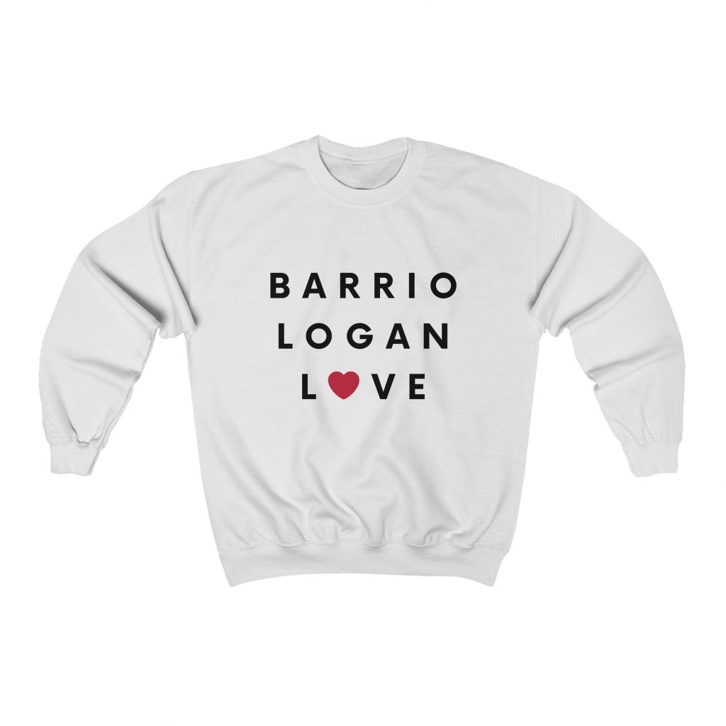 Barrio Logan Love Crewneck Sweatshirt (Red Heart) (Unisex)