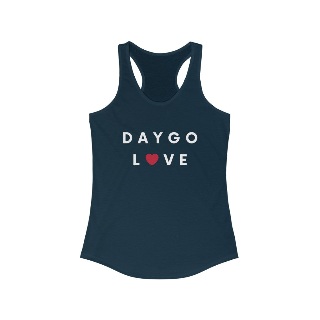 Daygo Love Women's Racerback Tank Top, San Diego Sleeveless T-Shirt (Multiple Colors Avail)