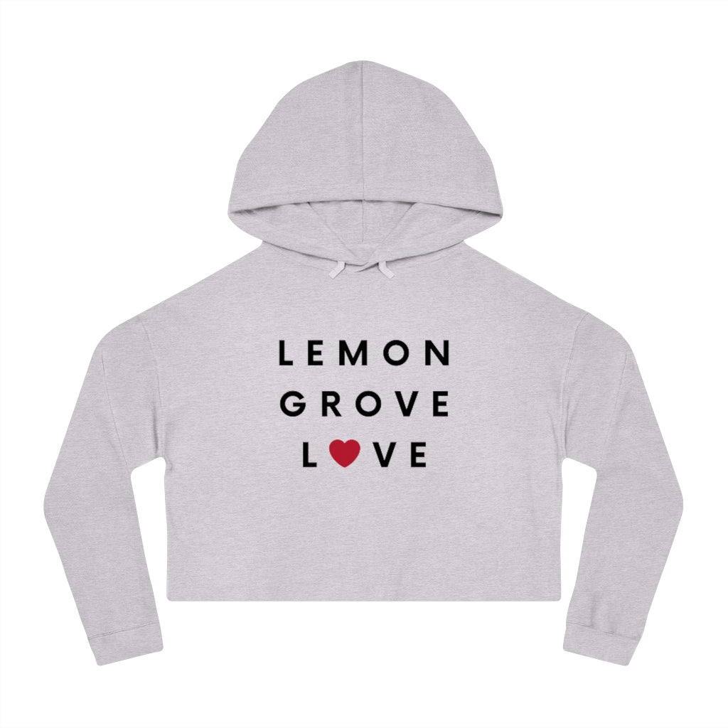 Lemon Grove Love Cropped Hoodie, Women's Hooded Sweatshirt