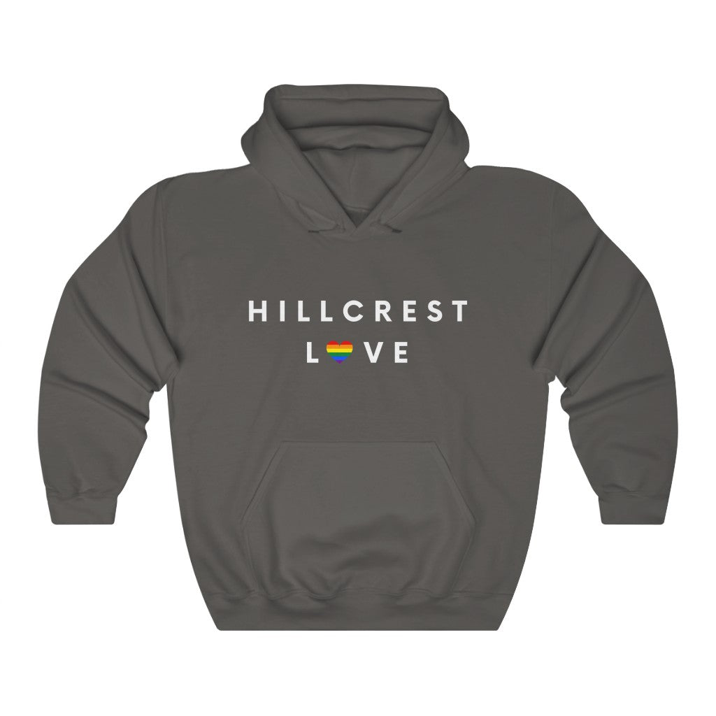 Hillcrest Love Hoodie, San Diego Neighborhood Hooded Sweatshirt (Unisex) (Multiple Colors Avail)