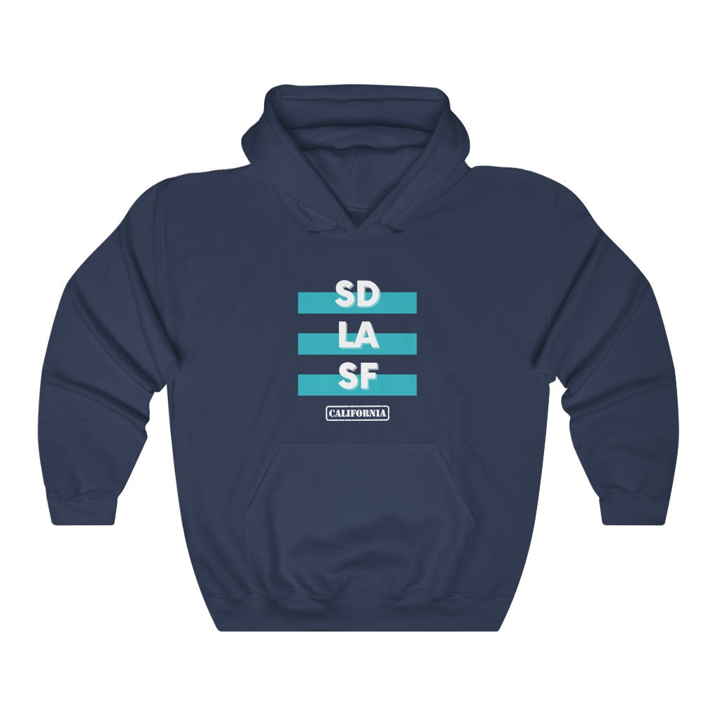 SD LA SF California Hoodie (Teal)