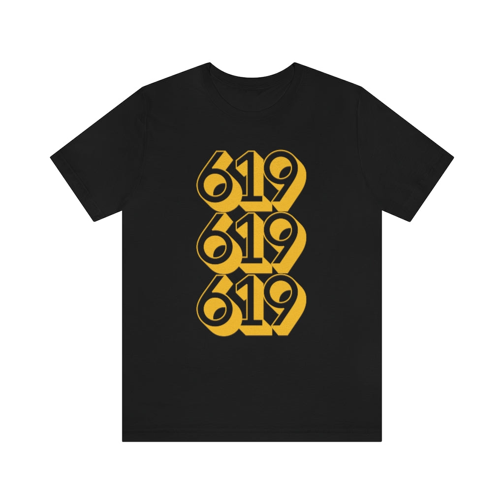 619 Tee, San Diego Brown and Gold Unisex Jersey T-Shirt