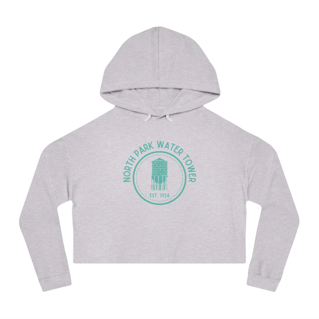 North Park Water Tower Est. Cropped Hoodie (Green)