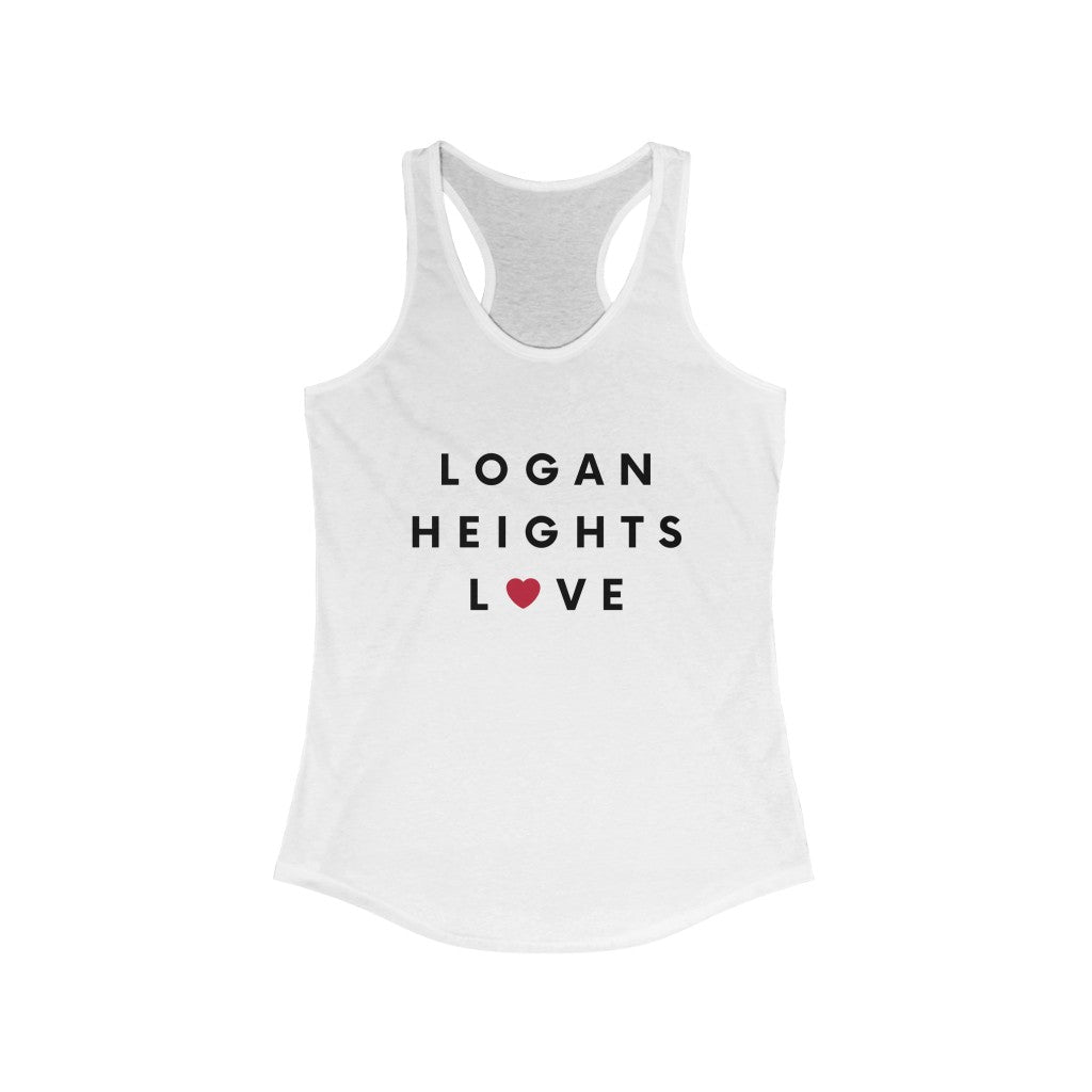 Logan Heights Love Women's Racerback Tank Top, SD Sleeveless Shirt