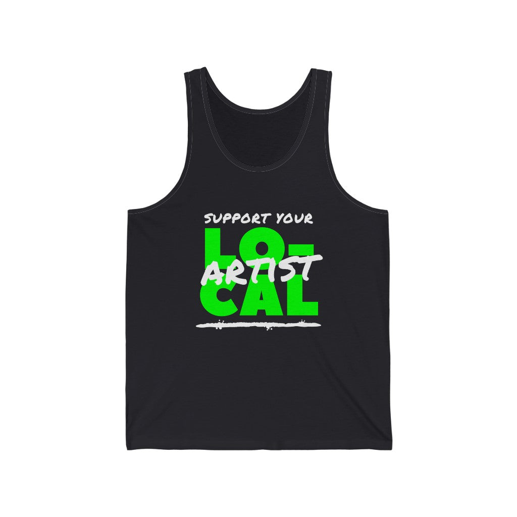 Support Your Local Artist Tank-Top (Lime Green)