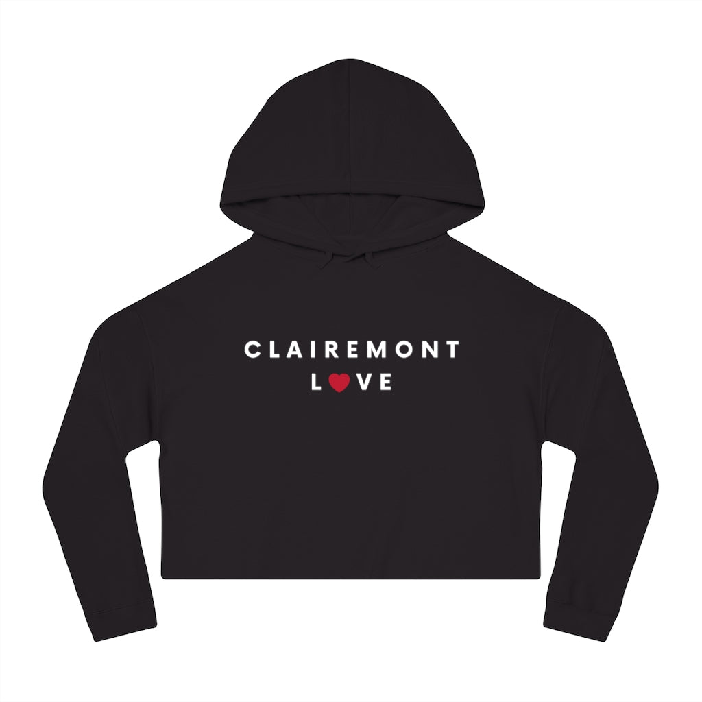 Clairemont Love Women's Cropped Hoodie, SD Hooded Sweatshirt