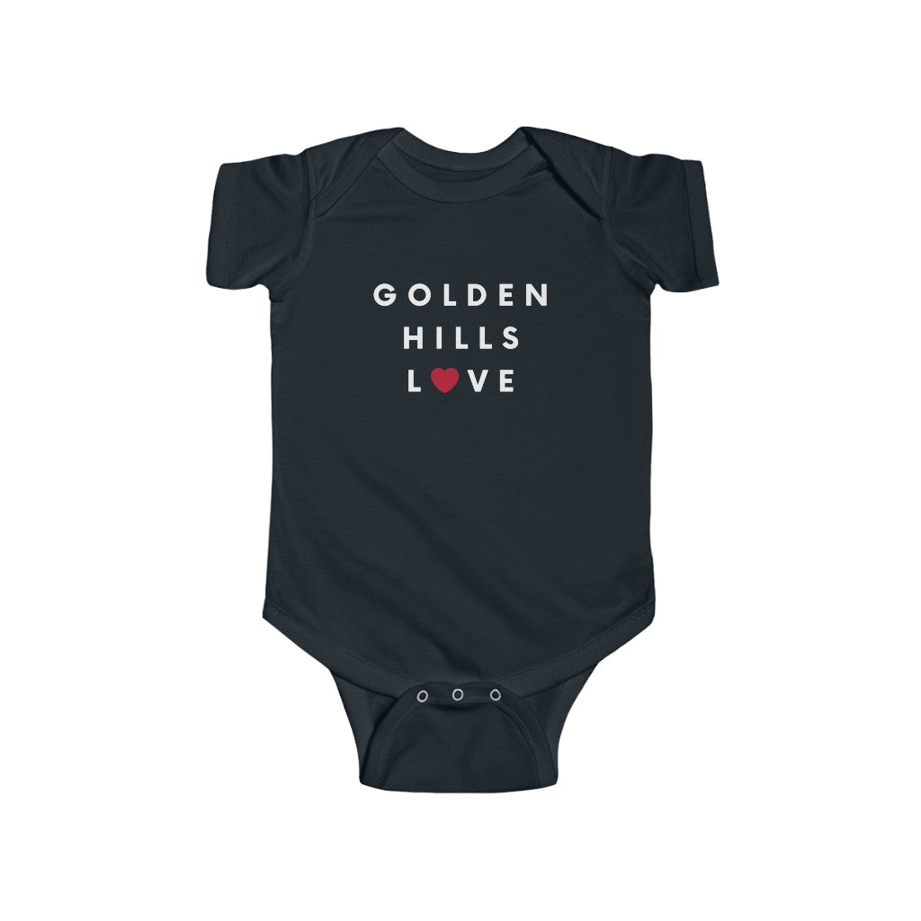 Golden Hills Love Baby Onesie