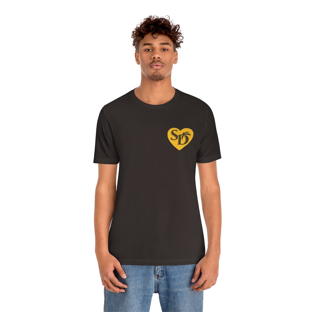 I Heart SD Brown and Gold "Mock Pocket" T-shirt